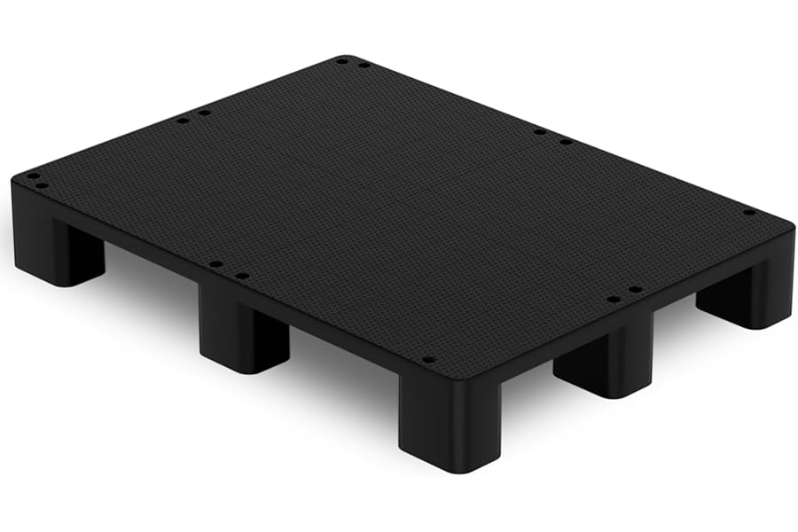 VigiFront Plastic Pallets, 31.5''x 24'' x 4.7'', Plastic Pallets for Basement Storage, HDPE Lightweight Waterproof Floor Pallet, Easy to Stack, for Indoor and Outdoor, Supermarkets and Warehouse
