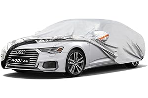 GUNHYI Autoabdeckung Wasserdicht und atmungsaktiv, Vollgarage Autoplane mit 6 Schichten Material zum Schutz vor Regen, Schnee, Sonne im Winter. Abdeckplane Geeignet für Limousine (490 zu 530 cm) 3XXL