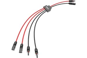 MXRPV 2 a 4 Connettori a Y del Pannello Solare,6 mm² IP68 Impermeabile Solare Pannello Cavo Connettori,Solare Fotovoltaico Connettore MF/MMFF