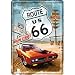 Produktbild Nostalgic-Art 10116 US Highways - Route 66 Red Car, Blechpostkarte 10x14 cm