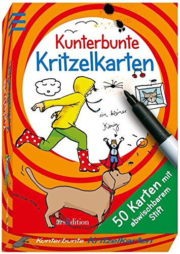 Preisvergleich Produktbild Kunterbunte Kritzelkarten (50 Karten)