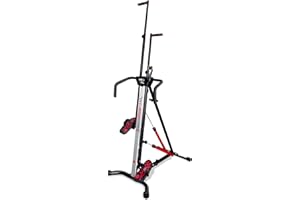 MAXI CLIMBER MaxiClimber Vertical Climber Training Device, Home Gym Stepper for Cardio and Strength Training, Full Body Workout with Fitness App, XL-2000, Red