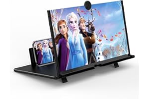 Homavit Amplificador de Pantalla para movil,16 Pulgadas HD Lupa para móvil, Amplificador de Pantalla para Ver películas y Videos, Lupa movil Pantalla para Todos los Smartphones (Negro)