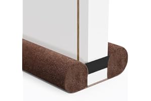 BKSAI Burlete para puertas sin dejar residuos, 60-110 cm, cortavientos, protección contra el frío, protección acústica, para el suelo de la puerta, tope de aire