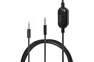 Janjunsi Reemplazo Cable para Logitech G433/G233/G Pro/G Pro X/HyperX Cloud Alpha/Cloud Mix Juego Auriculares/PS4/Xbox One/Nintendo Switch, con/Función de Silencio Adaptador