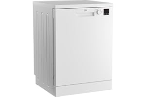 Beko DFN04321W b100 Freistehender Geschirrspüler 60 cm, 13 Maßgedecke, unterbaufähig, Halbe Beladung, Zeitvorwahl, Clean&Shine-Programm, 4 Programme, Watersafe, Weiß