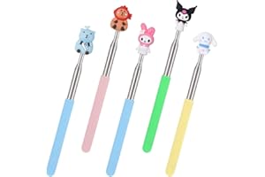 ZIMOER 5 Pièces Pointeur Télescopique Baguette pour Enseignants, Pointeur de Main Extensible, Pointeur de Salle de Classe Rétractable, Pointeur de Présentation, Bâton de Pointeur pour Enseignement