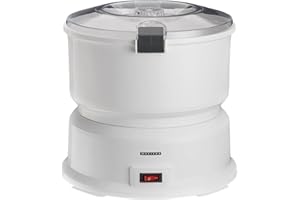 Melissa 16220008 Éplucheur de pommes de terre électrique avec essoreuse à salade Blanc Capacité 1 kg 85 W
