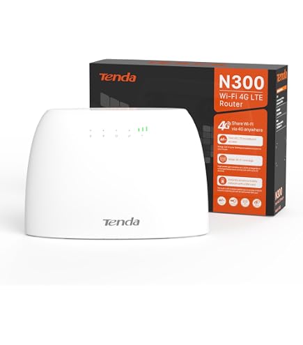 Tenda 4G06 Router N300 4G Volte Cat4 300Mbps, Mobile Wifi, Slot per Scheda SIM
