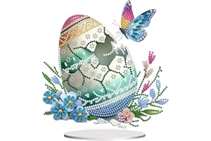 Starnearby DIY Diamond Painting Ostern Deko, Ostern Malerei Ostereier Tischdeko, Diamant Painting Ostereier, Diamant Malerei Frühling Ornamente Festliches Geschenk Ostern (G)