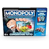 Hasbro Monopoly Super Electronic Banking, Gioco in Scatola, Variante con Carte di Credito e Spazi Aerei, Include Lettore Elet