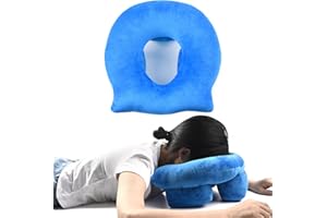 SAJEURE Face Down Pillow for Sleeping, Face Down Pillow After Eye Surgery or BBL Recovery, Prone Pillow for Vitrectomy Retinal Surgery, Face Down Home Massage Pillow, Blue