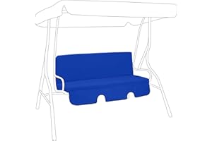 Gardenista Garden Swing Hammock Bench Replacement Cushion | Canopy Outdoor Patio Furniture Cushion Seat Pad | Water Resistant Seat and Back Cushion | Soft Comfy and Durable (Royal Blue, Seat Pad Only)