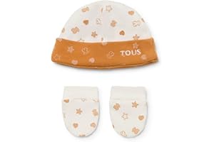 TOUS BABY - Conjunto de Gorro y Manoplas para tu Bebé. (1 Mes, B.Bear-1701 Naranja)