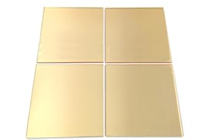 SERVEWELL Square Child Safe Shatterproof Wall Tiles - Gold Mirror - Pack of 20-10 x 10 cm