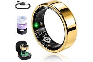 Aoyswuz Smart ring aktivitetsspårning hälsa och sömnspårning 5 ATM vattentät ansluten ring kompatibel med iOS/Android