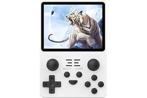 CAWEVON RGB20S Retro Handheld Game Console, 3.5 IPS Screen 3500mAh Battery Retro Video Game Console with 128G TF Card Pre-Installed with 25000 Games, Linux System Game Player (RGB20S, White, 128G)