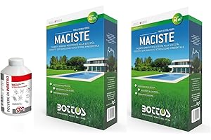 Maciste, Sementi per tappeto erboso Bottos, prato resistente alla siccità ideale per zone aride + insetticida PBK GM, salva-semi Antiformiche in Polvere di Piretro (2Kg + 1)
