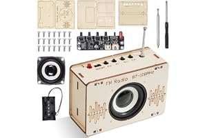 DIY-kit trä Radio Byggsats, DIY-set Barn & Vuxna, FM Radio Trä Byggsats Träbyggsats Barn, STEM-leksak Experiment Vetenskap, E
