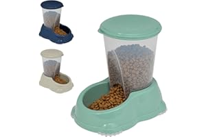 CAT CENTRE Smarty Snacker Bowl 1.5L Automatic Gravity Dry Food Dispenser Snacks Dog Rabbit Small Animal Premium Pet Supplies Kittens Healthy Feeder Green