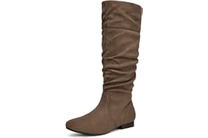 DREAM PAIRS Women's Knee High Boots and Pull On Fall Weather Boots, Ladies' Fashion and Comfortable Walking Boots, Zippers Boots, and Flats
