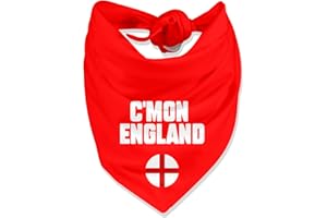 Dogsy Come On England Dog Bandana | England Dog Accessories | Support Your Nation | England Football Dog Bandana | England Flag Bandana (Medium)