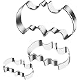 KSPOWWIN 3 Pack Cookie Cutters Set Stainless Steel Bat Shape Halloween Cookie Cutter