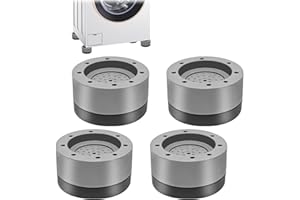 Bukuhlio Universal anti-vibration feet (set of 4) - professional vibration damper for washing machine, dryer and furniture - non-slip and durable
