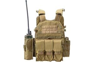 Xinwcang Traspirante Maglia per Tattico Militare Esercito Airsoft Gilet da Caccia Tactical Vest per all’Aperto Campeggio Escursionismo