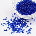 Handicraft Emporium 8/0 Frosted Round Glass Seed Beads | 3mm | Blue