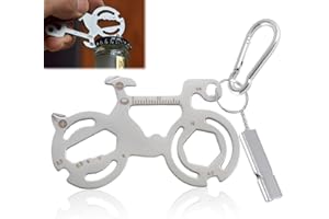 DGUSO Llavero Multiherramienta Bicicleta 12 en 1 con Tubos de Aluminio para Montaña, Senderismo y Camping