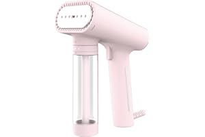 STEAMONE - Steamer Defroisseur Vapeur Portatif - Fer à Repasser de Voyage - Haute Puissance 2000W - Grande Autonomie et Réservoir 150ml - Cable 3m - Repasse les Tissus Délicats - KARL PINK EUNS150P