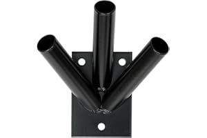 KeyMet GmbH Fahnenhalter Fahnenmasthalter Fahnenwandhalter Fahnenmast Fahne Flagge Doppelhalterung Schwarz (1, 3-Fach Schwarz)