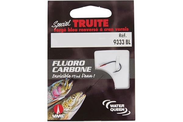 WATER QUEEN VMC - Hameçons spécial Truite Bleu sur Fil Fluorocarbone