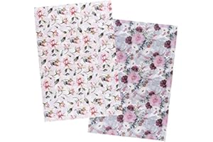 Ideen mit Herz 2 hojas de papel de arroz, elegante papel para decoupage, DIN A4, 2 diseños diferentes, vintage, para Navidad y mucho más (Flores 26)