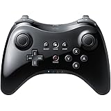 QUMOX Wireless Classic Pro Controller Gamepad Joypad Remote for Nintendo Wii U Pro, Black
