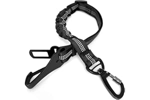 GAGACISO Cintura di Sicurezza Per Cani, Imbracatura di Sicurezza Regolabile Per Auto, Riflettente Cintura di Sicurezza Per Auto Per Animali Domestici Con Tampone Elastico In Nylon per L'Assorbimento Degli Urti