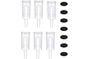 CHENKEE Gärung Luftschleusen Set,6 Stück Gärröhrchen Set,mit Gummistopfen Verschlusskappe,Luftschleusen Gärspund für Einkochen, Wein Machen,Sauerkraut, Kimchi