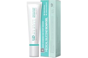 WEWELL Silicone Scar Gel Removal Cream: Scar Treatment for Burns, Surgery, and Stretch Marks – Suitable for Old and New Scars – Improves Appearance on Face and Body, 30g
