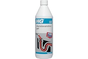 HG Sturalavandini Liquido, Sblocca gli Scarichi Intasati di Lavandini e WC da Cumuli di Carta Igienica, Capelli e Residui di Sapone, 1 litro
