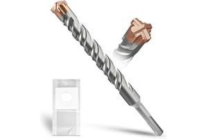 METOTY Foret SDS Plus 20 mm × 210 mm, avec 4 tranchants en carbure de tungstène, tête avec revêtement, foret à maçonnerie, foret à béton, pour pierre, béton, pierre naturelle, mur de brique