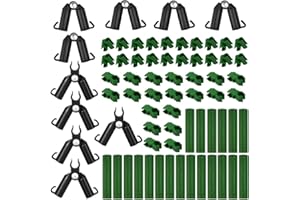 Kleemeiero 65 Pezzi Supporto per Piante Rampicanti Clip di Connettore per Piante Pianta Traliccio Connettore per Traliccio da Giardino, Pila di Pomodori, Colonna di Melanzane