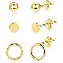 ALEXCRAFT Ohrclips Set – 4 Paar, Vergoldet – Auch Ohne Piercing Tragbar, Stapelbar, Wasserfest