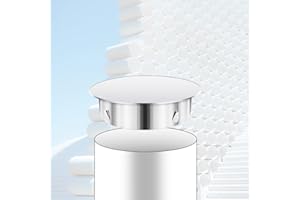 AUEIIKE Coperchio del foro del camino, tappo per tubo della stufa in acciaio inox, diametro della base è di 145 mm, coperchio del tubo della stufa, colore argento (150)