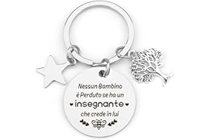 IRRIGAO Regali Maestre Fine Anno Portachiavi Maestre Regalo Maestre Fine Anno Regalo Per Insegnante Idee Regalo Maestra Regali Maestre Natale Regali Maestre Compleanno Regalo Maestra Asilo Elementare Medie