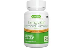 IGENNUS HEALTHCARE NUTRITION Longvida Curcumin - Curcumine Optimisée, 500 mg, 285x plus de biodisponibilité, absorption rapide, cliniquement prouvé, vegan, 30 capsules - par Igennus