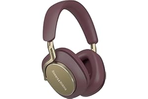 Bowers & Wilkins PX8 Flagship Noise Cancelling Wireless Over Ear Headphones with Bluetooth 5.0 & Quick Charge, 30 Hours of High-Resolution Playback and Built-In Microphone - Royal Burgundy
