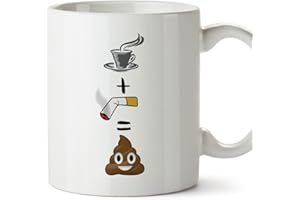 MUGFFINS Tasse pour le petit-déjeuner originale et amusante. Café/clope/toilette Tasses avec un message rigolo. Cadeau pour amies ou à offrir a la famille.