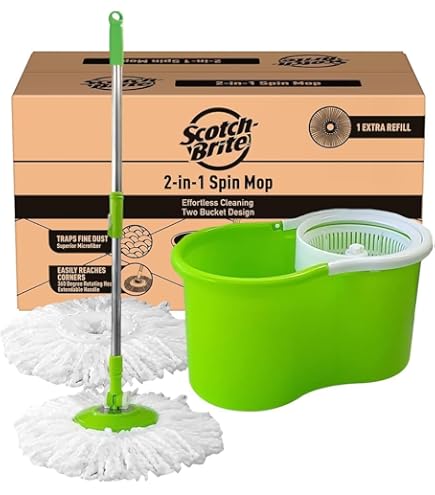 Spotzero by Milton Super Smart Spin Mop, Aqua Green| Cleaning Mop