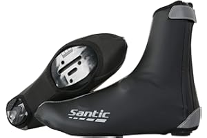 Santic Cycling Overshoes Thermal Cycling Shoes Cover Cycling Gaiter with Fleece Inside with Zip